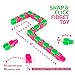 Neliblu Wacky Tracks Snap and Click Fidget Toys for Sensory Kids ADHD Autism Stress Relief Therapy Keeps Fingers Busy and Minds Focused Snake Puzzles Assorted Colors Pack of 4 - Image 3