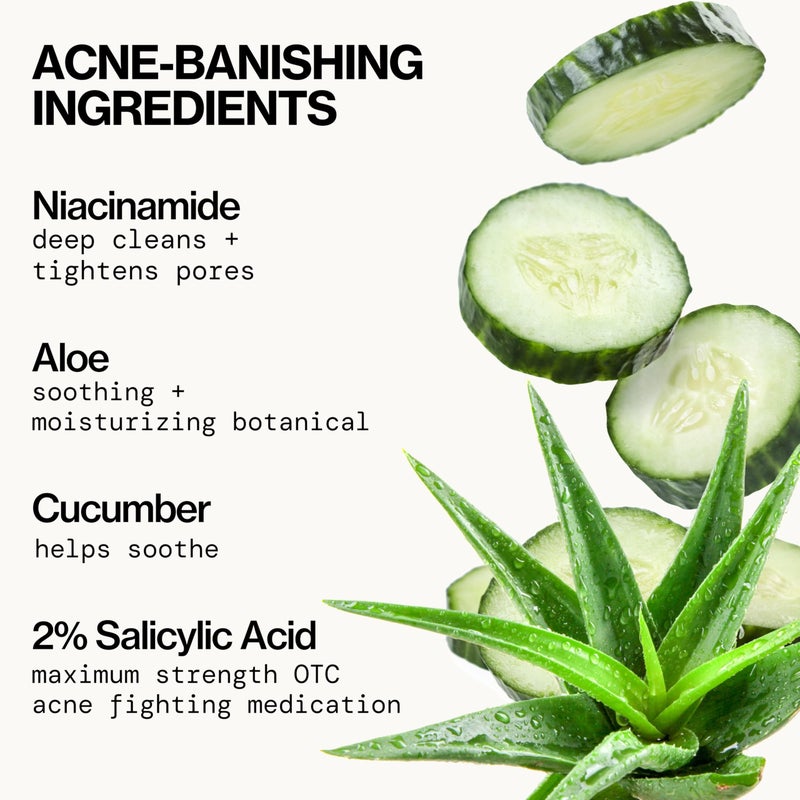 Pacifica Acne Defense Face Wash - Deep Pore Purifying Face Cleanser - w/ 2% Salicylic Acid, Pore Reducing Niacinamide & Inflammation Reducing Cucumber - for Sensitive Skin Vegan Dermatologist Tested - Image 4