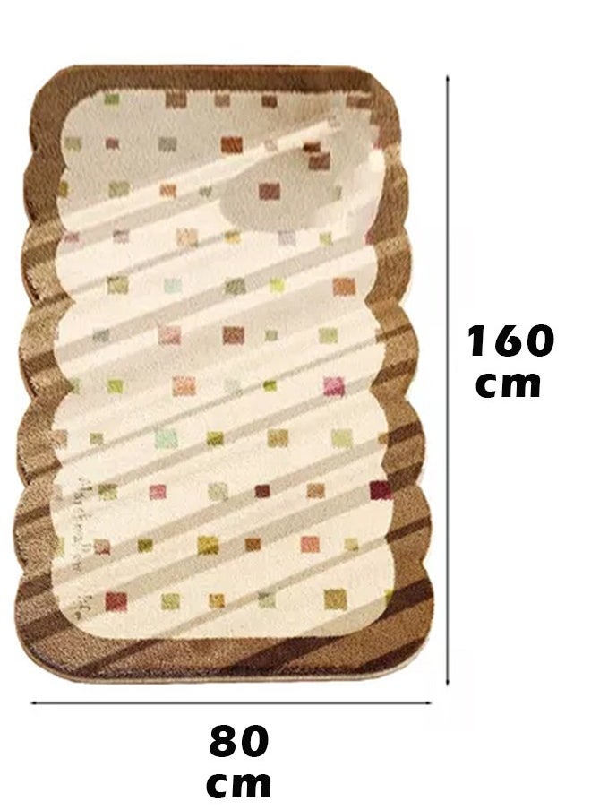 ZCM-HAPPY Irregular Petal Shaped Carpet, Super Soft, Non Slip Floor Mat for Living Room and Bedroom, Plush, Skin Friendly, Dirt Resistant Tatami Mat  - Image 2