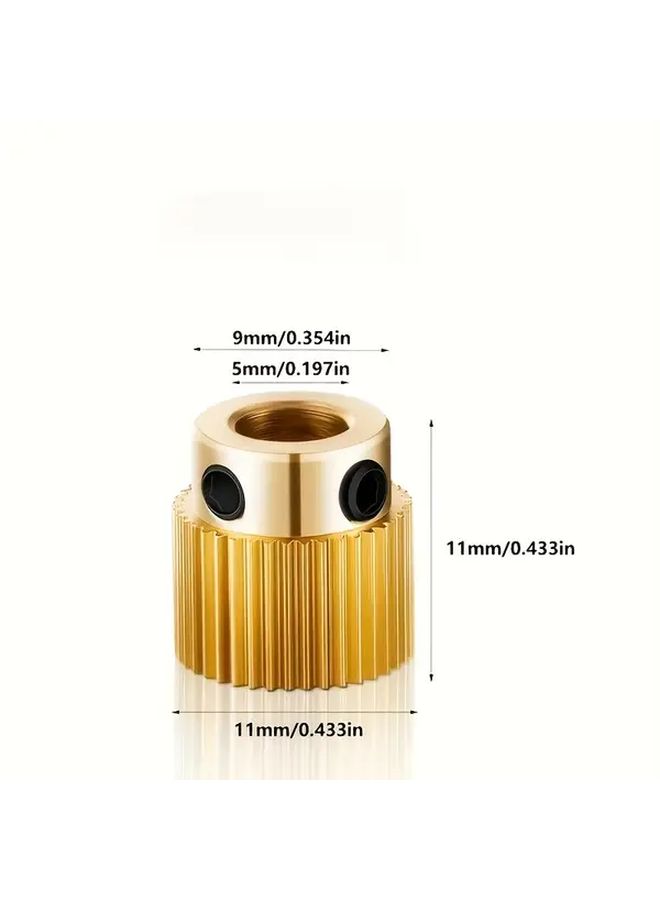 4 Pcs 26 Tooth Brass Drive Gears MK8 Extruder Feeding Wheels 3D Printer Accessories for CR10 CR10S S4 S5 Makerbot 1.75mm 3 0mm Filaments - Image 2