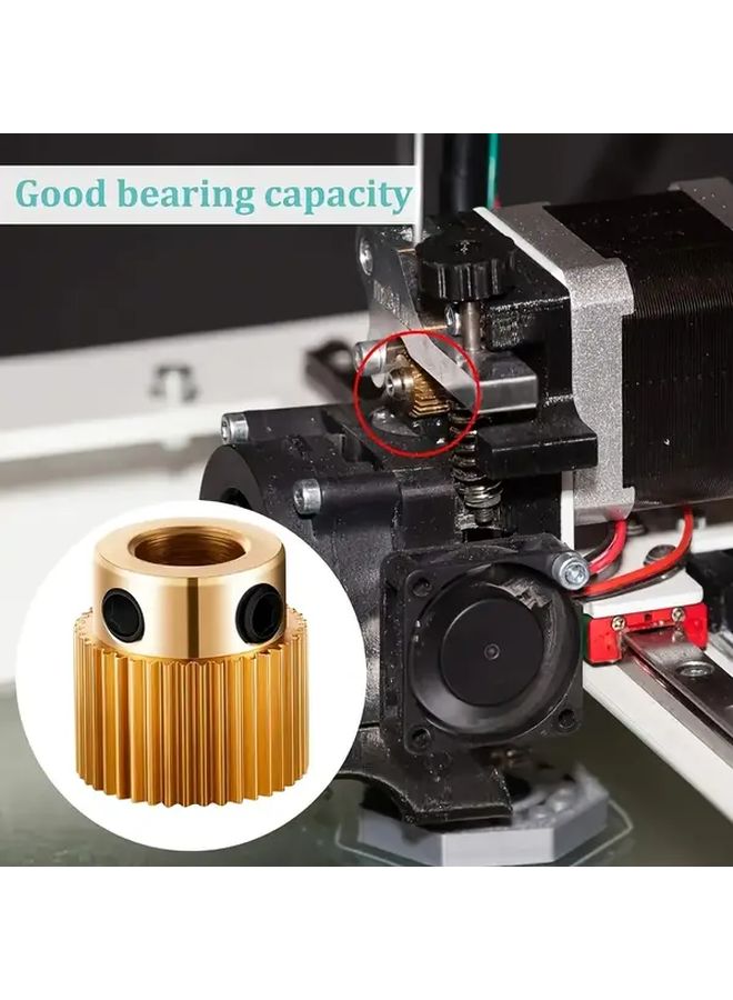 4 Pcs 26 Tooth Brass Drive Gears MK8 Extruder Feeding Wheels 3D Printer Accessories for CR10 CR10S S4 S5 Makerbot 1.75mm 3 0mm Filaments - Image 5