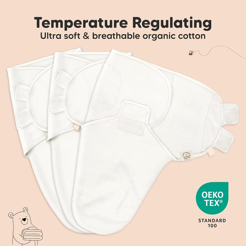 KeaBabies 3-Pack Organic Baby Swaddle Sleep Sacks - Newborn Swaddle Sack, Ergonomic Baby Swaddles 0-6 Months, Swaddles for Newborns, Baby Sleep Sack, Baby Swaddle Blanket Wrap, Baby Essentials (Sage Large) - Image 4