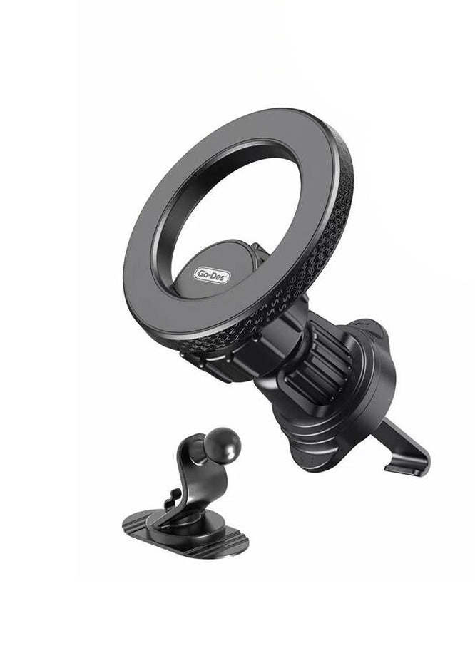GO-DES Magsafe Magnetic 360° Rotatable 2in1 Ventilation and Flat Floor Phone Holder(GD-HD318) - Image 1