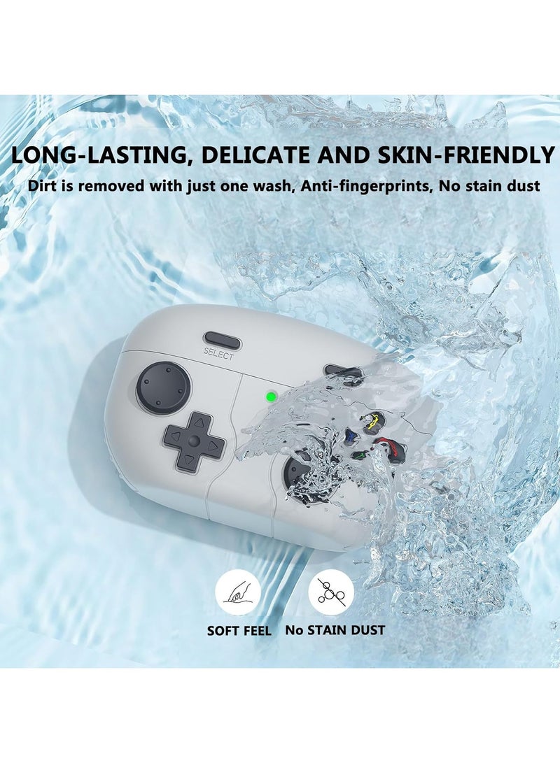 3D cartoon game console design case, compatible with Sony WF-1000xm5, suitable for both men and women, comprehensive protection against falls, soft washable material.  Hook and clasp -White - Image 2