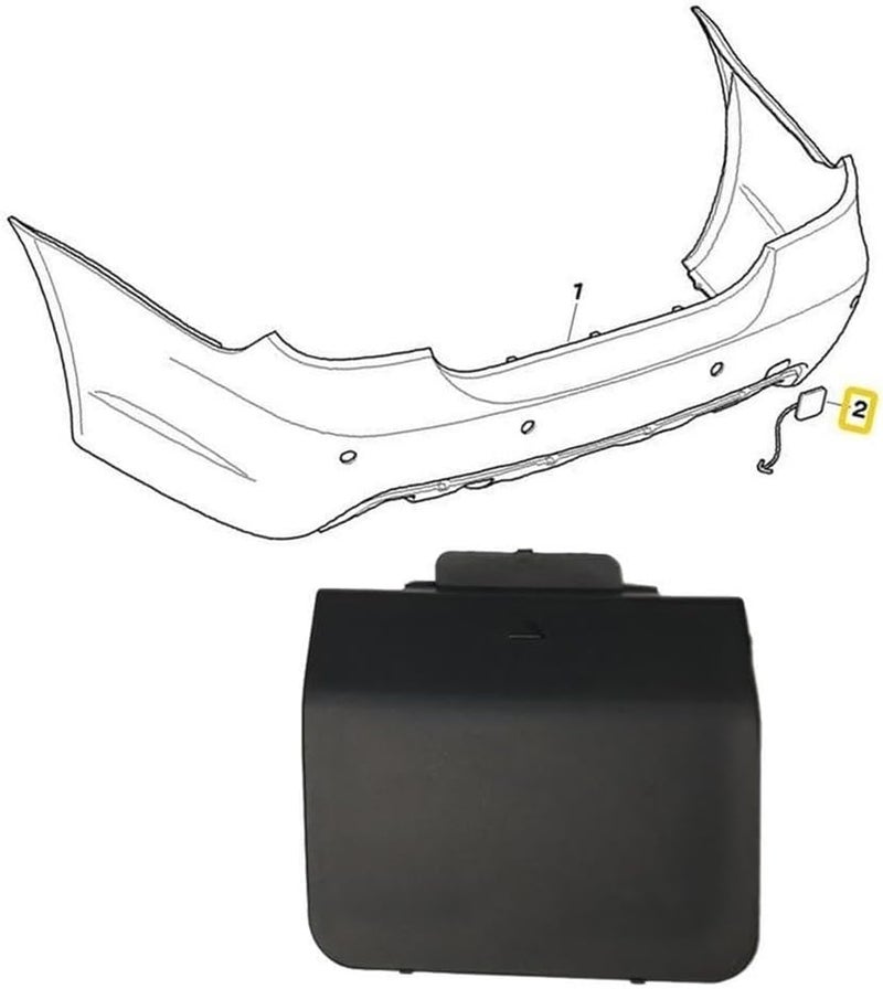 DEMULAX Rear Bumper Tow Eye Hook Cover for BMW E60 M Sport - Image 4