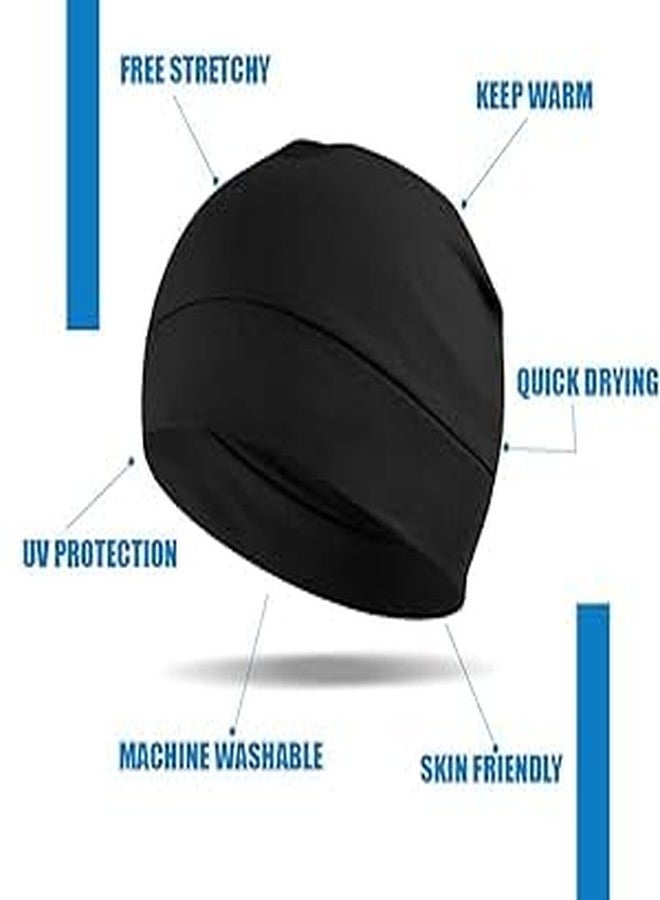PAROPKAR Cotton Blend Helmet Liner Skull Caps Sweat Wicking Running Hats Cycling Skull Caps for Men and Women Pack of 4 Grey - Image 2