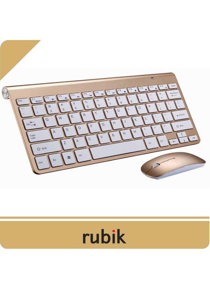 Rubik Wireless Keyboard And Mouse Combo Ultra Thin Portable 2.4Ghz Keyboard For Laptop Mac Tablet Desktop PC Computer TV Windows XP/Vista /7/8/10  - Image 4