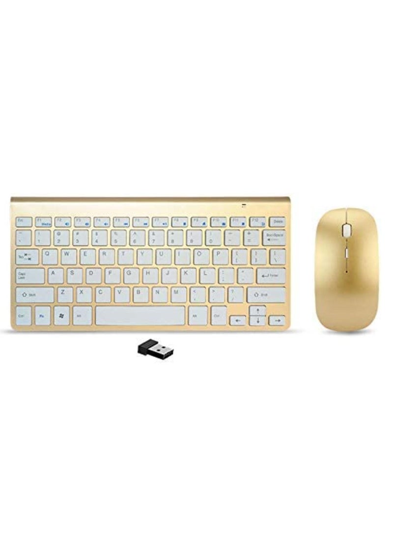 Rubik Wireless Keyboard And Mouse Combo Ultra Thin Portable 2.4Ghz Keyboard For Laptop Mac Tablet Desktop PC Computer TV Windows XP/Vista /7/8/10  - Image 1