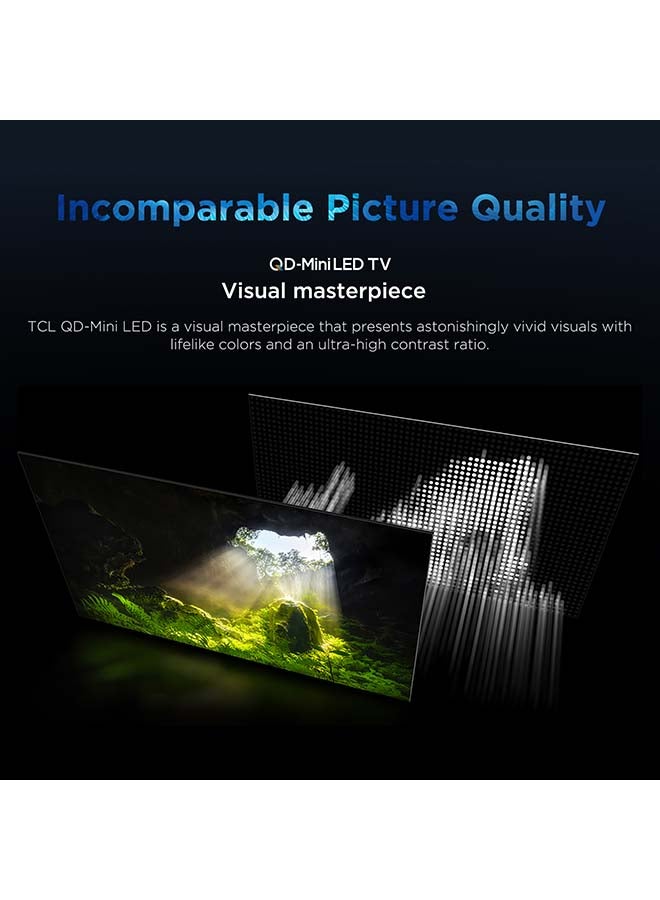 TCL 85 Inch TV 4K QD-Mini LED Smart Google TV Game Master 2.0 Dolby Vision IQ-Atmos HDR 1500 Nits Peak IMAX Enhanced 144HZ VRR - (2023 Model) 85C755 Black 85C755 Black - Image 3
