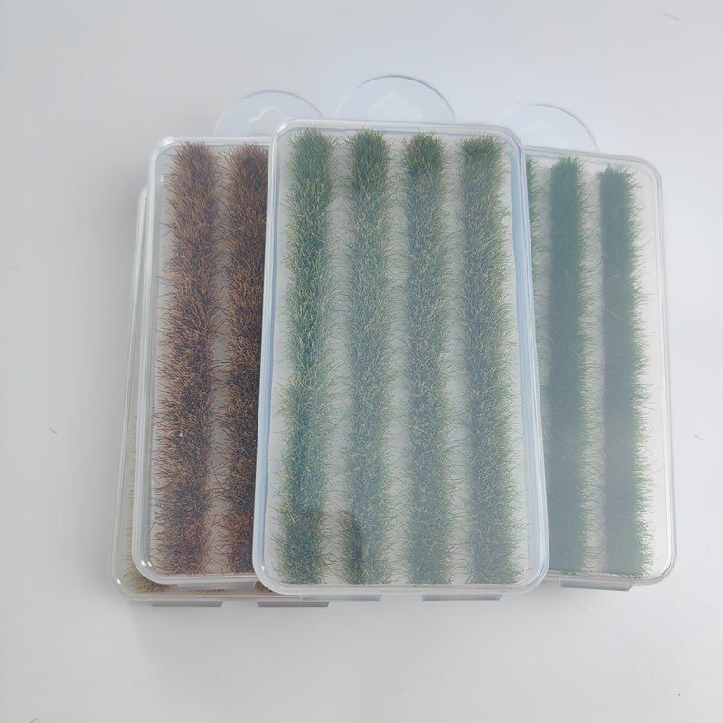 Spring Green 4 Strips 0.8 Cm Grass Strips For Rice And Wheat Field Models Military Sand Table Miniatures Mini Terrain Railway Landscape Decor Easy To Use - Image 5