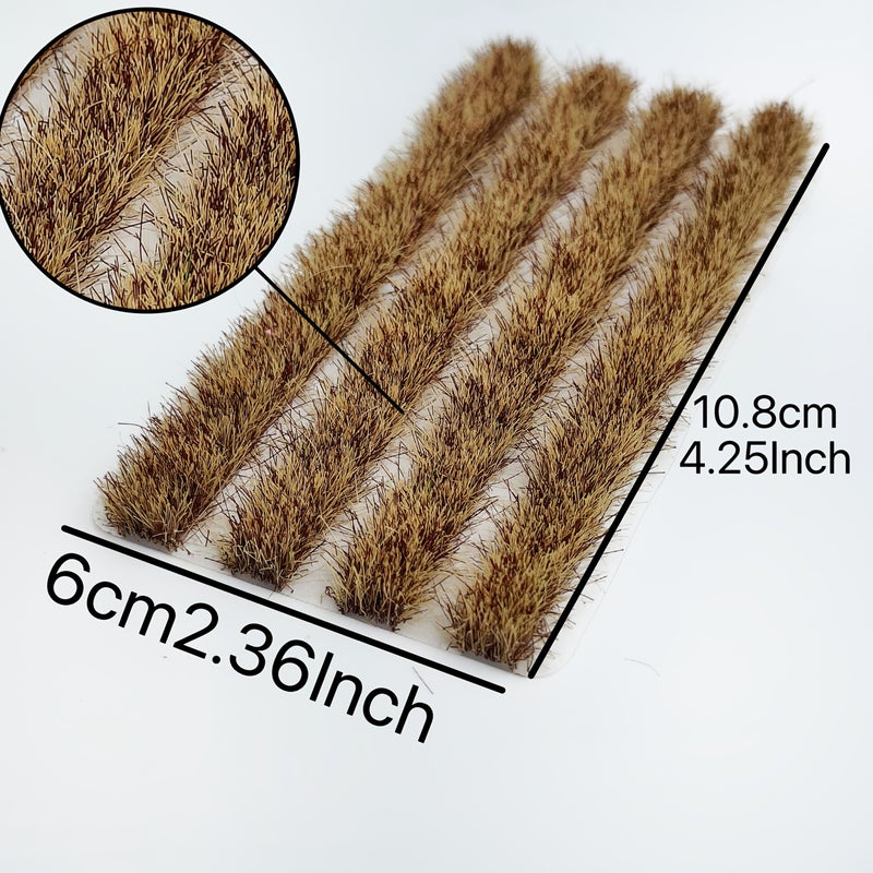 Spring Green 4 Strips 0.8 Cm Grass Strips For Rice And Wheat Field Models Military Sand Table Miniatures Mini Terrain Railway Landscape Decor Easy To Use - Image 1