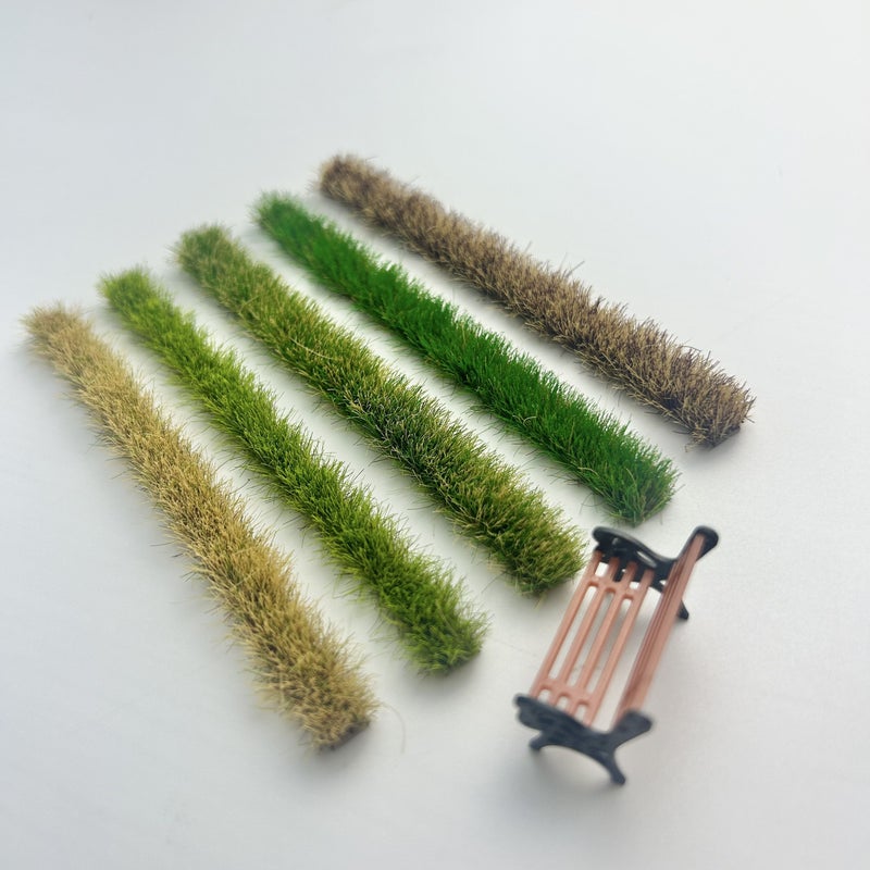 Spring Green 4 Strips 0.8 Cm Grass Strips For Rice And Wheat Field Models Military Sand Table Miniatures Mini Terrain Railway Landscape Decor Easy To Use - Image 4