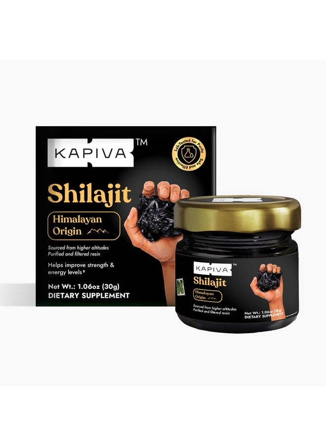 Kapiva كابيفا 100% راتنج شيلاجيت هيمالايا النقي (30 جرام)، قوة عالية للرجال والنساء | 80 حصة من 250 ملغ | 80+ معادن نادرة، حتى 70% حمض فلفيكي | أصلي | دعم طبيعي للطاقة والمناعة - Image 1