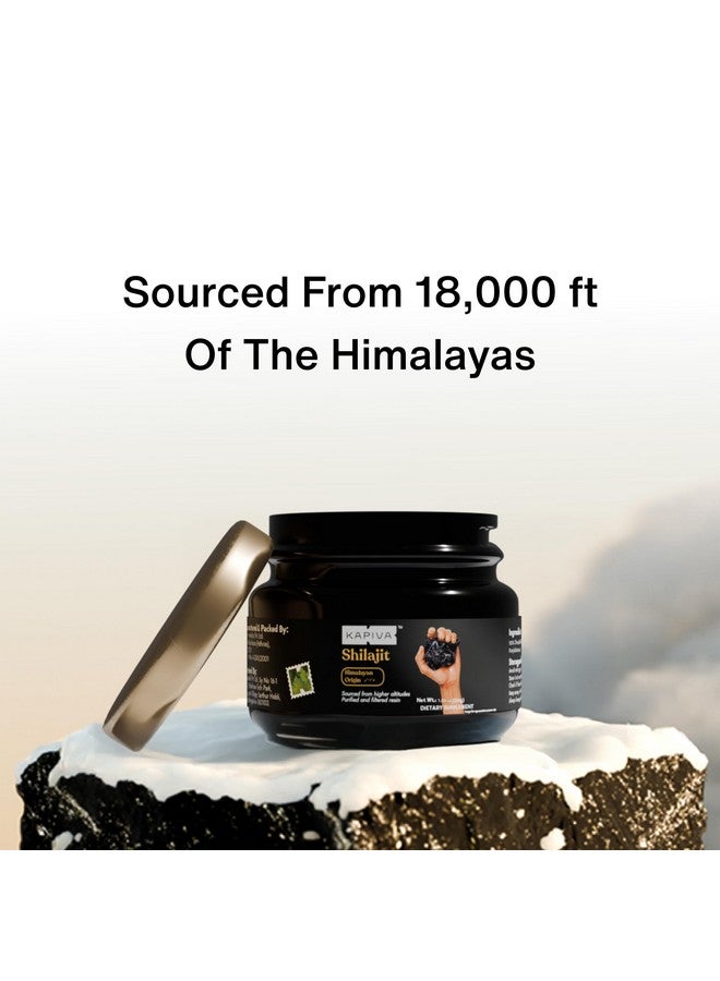 Kapiva كابيفا 100% راتنج شيلاجيت هيمالايا النقي (30 جرام)، قوة عالية للرجال والنساء | 80 حصة من 250 ملغ | 80+ معادن نادرة، حتى 70% حمض فلفيكي | أصلي | دعم طبيعي للطاقة والمناعة - Image 2