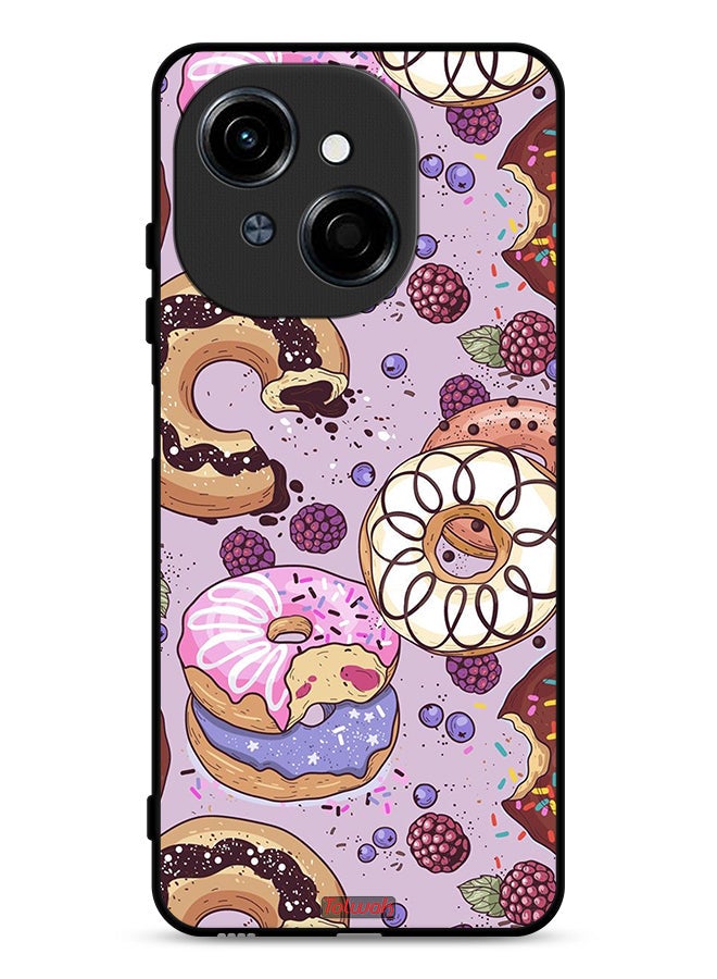 Tolwak Tecno Spark Go 1 4G Protective Case Cover Donuts Art - Image 1