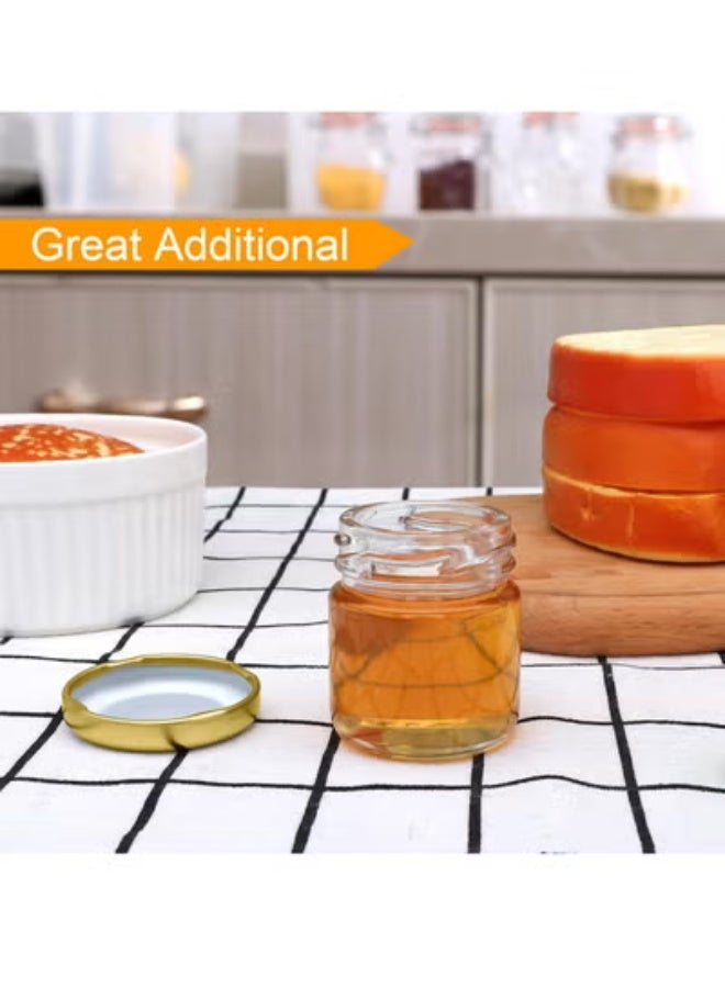 Peachjoy Mini Glass Jars Set - Bulk Pack of 20 Small Containers with Lids, 1.5 oz Clear Glass Bottles for Honey, Jams, Crafts and Wedding Favors, Airtight, Reusable - Image 5