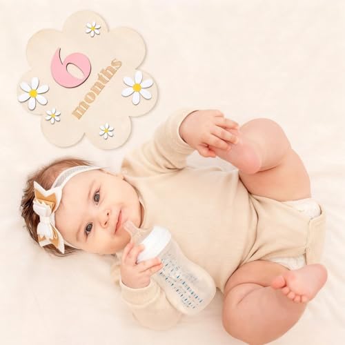 TecoKart® Pink Baby Photoshoot Props, Baby Monthly Photoshoot Props for 1-12 Months, Milestone Cards for New Born Milestone Memories - Image 5