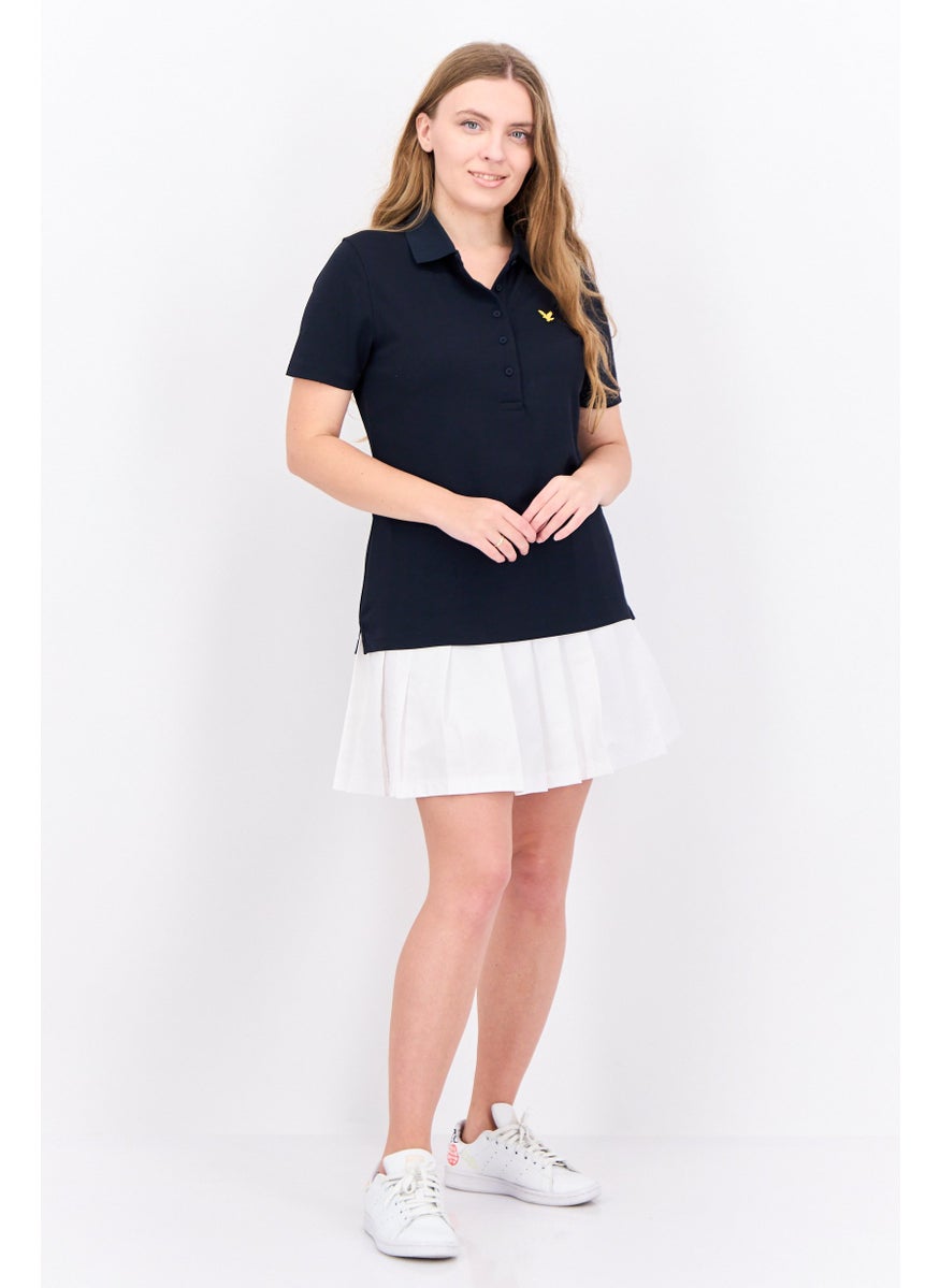 Women Regular Fit Short Sleeve Embroidered Logo Polo Shirt, Navy - pzsku/ZE5ECBC7311BEE9F515E0Z/45/_/1738073949/39160df3-fefa-4c43-8cdc-09b959415e11