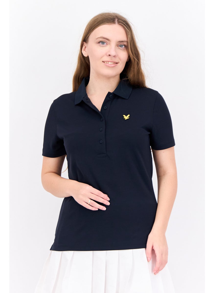 Women Regular Fit Short Sleeve Embroidered Logo Polo Shirt, Navy - pzsku/ZE5ECBC7311BEE9F515E0Z/45/_/1738073961/c5504dc4-51ee-4f92-8a8c-c63d6f2402e8