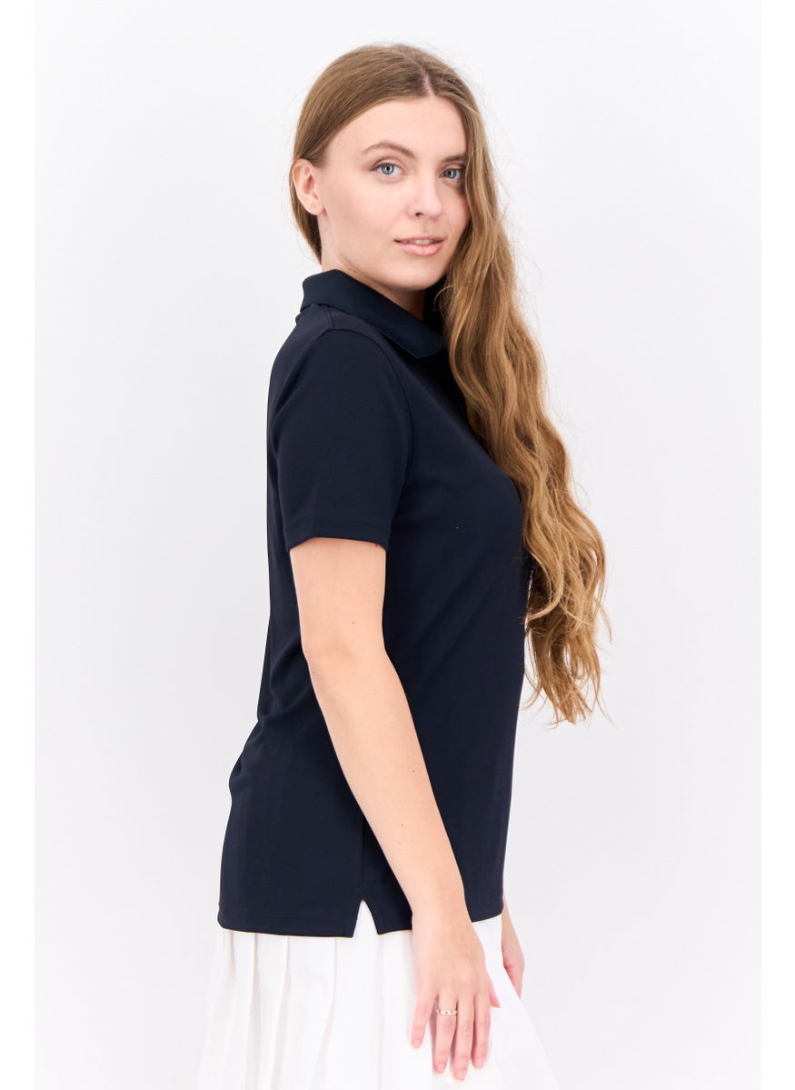 Women Regular Fit Short Sleeve Embroidered Logo Polo Shirt, Navy - pzsku/ZE5ECBC7311BEE9F515E0Z/45/_/1738074017/733d759d-ddcb-4ebe-87d8-9c184725fc86