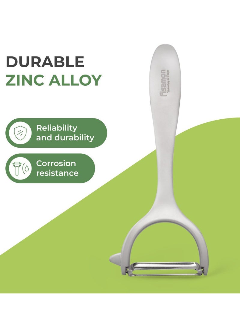 Fissman قشارة فسمان من الفولاذ المقاوم للصدأ على شكل Y، قشارة للخضروات والفواكه، قشارة فائقة الحدة من سبيكة الزنك مقاومة للصدأ - Image 5