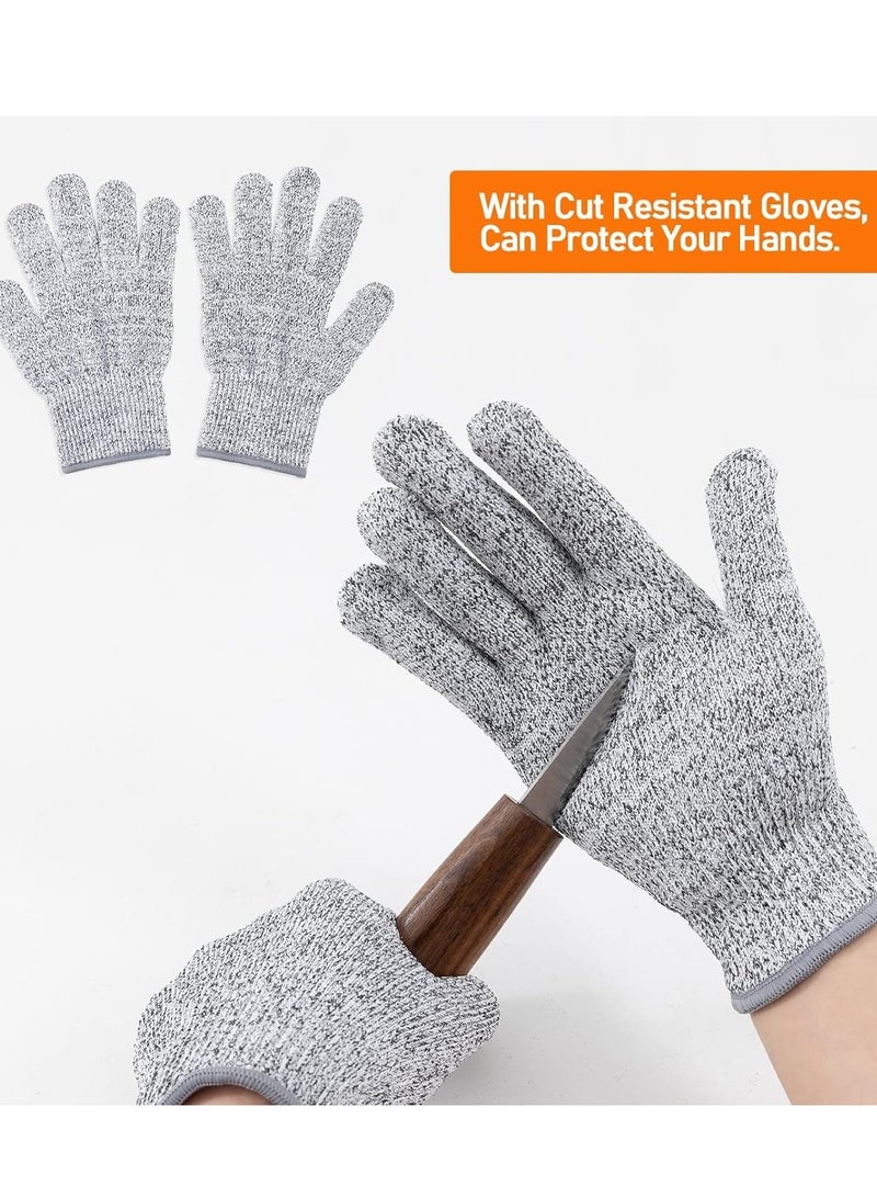 واي آند دي 10Pcs Wood Carving Kit, Convenient Tools Set Cut Resistant Gloves Spoon Hook Knife, Whittling Chip Detail Knife Sandpaper for Woodworking  - Image 4