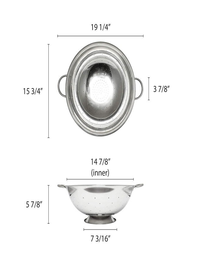 TrueCraftware 13 qt. Colander with Handle Stainless Steel - Kitchen Strainer Wash Vegetables and Fruits Drain Cooked Pasta Kitchen Essentials Food Strainer Basket Strainer - Image 4