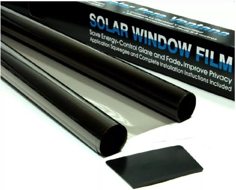 1 Roll 3m x 50cm Fame Suitable Window Tint Film - Effectively Reduce Glare - Widely Used in Dining Room - Car Glass - Kitchen - Dorm - Bedroom - Office (Black Dark Black) - Image 4