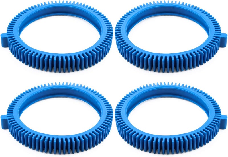Funmit 896584000-143 Blue Front Tire Kit with Super Hump Replacement for Haywood Poolvergnuegen Select Pool Cleaners and Perfectly Compatible with Hayward Phoenix Cleaners (Pack of 4) - Image 1