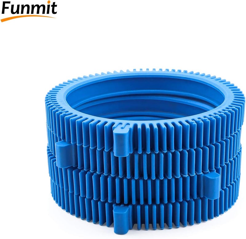 Funmit 896584000-143 Blue Front Tire Kit with Super Hump Replacement for Haywood Poolvergnuegen Select Pool Cleaners and Perfectly Compatible with Hayward Phoenix Cleaners (Pack of 4) - Image 2