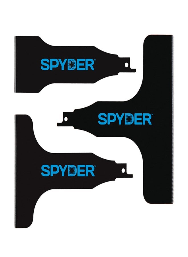 Spyder 3-Piece Scraper Blade Attachment Set for Reciprocating Saws, Includes 2, 4, and 6-inch Blades, for Removing Tile, Linoleum, Adhesives, Mastics, and More - Image 1