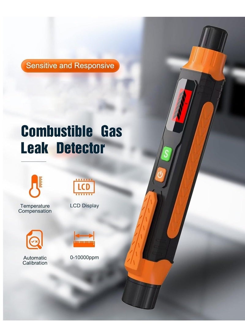Captaintech Gas Leak Detector, Natural Gas Detector 0-10000ppm with LCD Disply with Audible and Visual Alarm, Portable Natural Gas Sniffer for Methane Propane Home Natural Gas - Image 2