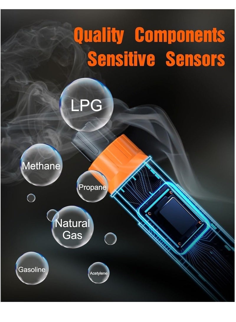 Captaintech Gas Leak Detector, Natural Gas Detector 0-10000ppm with LCD Disply with Audible and Visual Alarm, Portable Natural Gas Sniffer for Methane Propane Home Natural Gas - Image 3