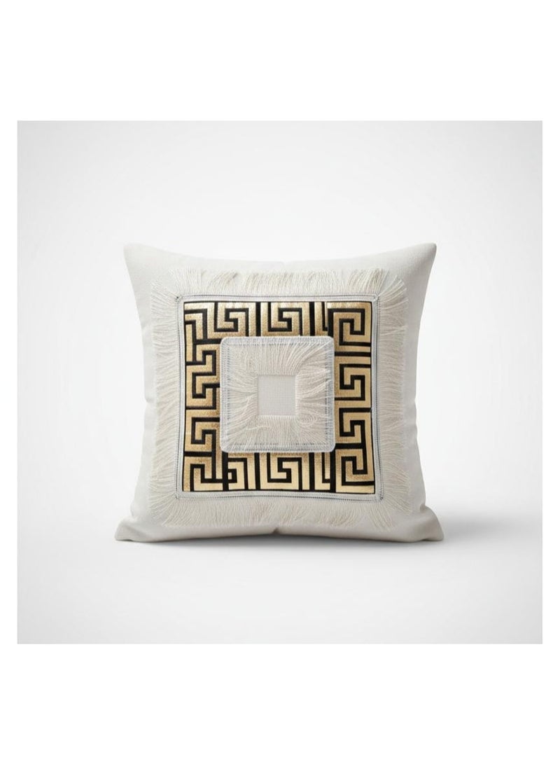 Decorative Modern Pillow Cover Gold & Black Design 40*40 cm - Image 1