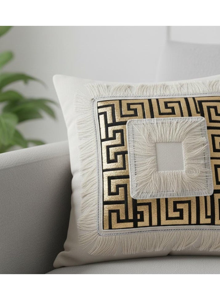 Decorative Modern Pillow Cover Gold & Black Design 40*40 cm - Image 2