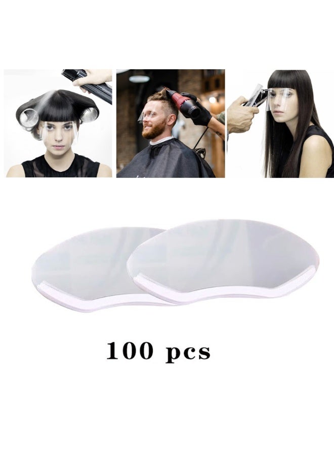100 Pcs Disposable Hair Salon Masks, Hair Products - Transparent Plastic Face Masks For Hair Cutting And Coloring - Facial Protection - Image 1