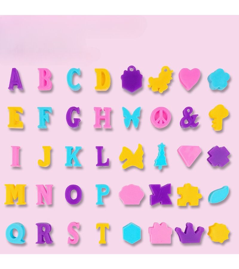 Creative Bead Craft Kit for Girls Pack of 6 Letters Patterns Jewelry Making Set - Image 5