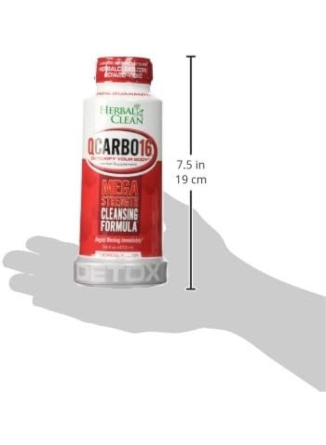 Herbal Clean QCarbo16 Tropical, Mega Strength Cleansing Formula - 16oz - Image 4