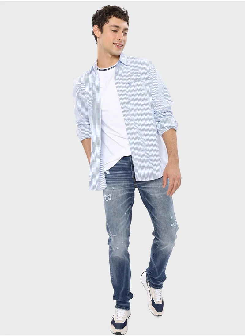 American Eagle Striped Classic Fit Shirt