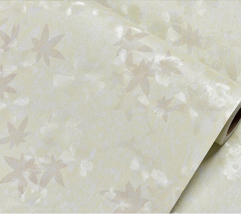 wolpin Wall Stickers Wallpaper Textured (45 x 300 cm) Self Adhesive Thick Maple Leaves Extra Large DIY Peel and Stick, Beige - Image 5