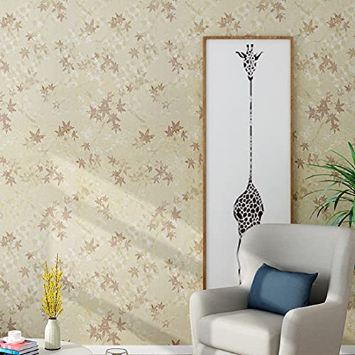 wolpin Wall Stickers Wallpaper Textured (45 x 300 cm) Self Adhesive Thick Maple Leaves Extra Large DIY Peel and Stick, Beige - Image 2