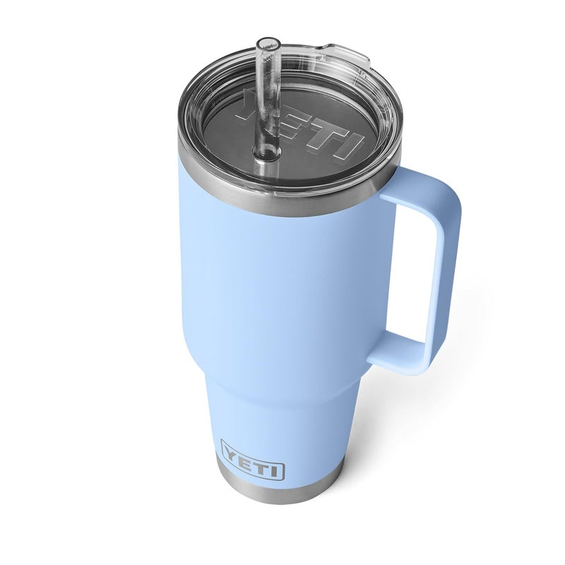 YETI Rambler 42 oz Straw Mug  Vacuum Insulated  Stainless Steel  Big Sky Blue - Image 1