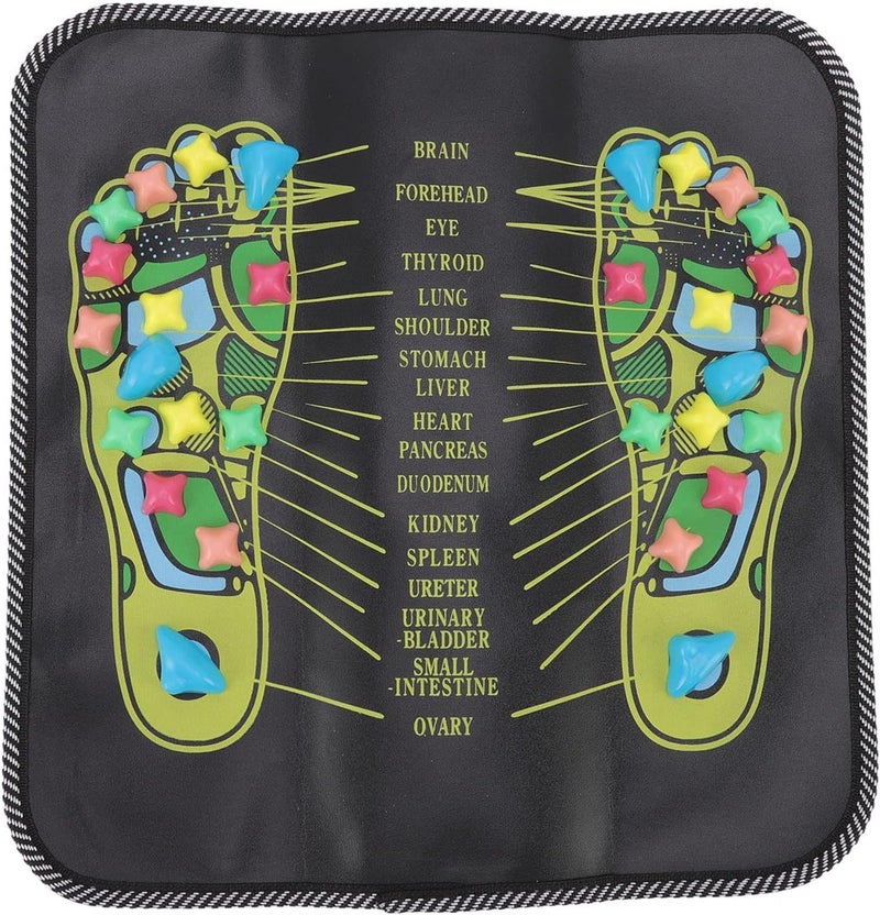 TOPINCN Foot Massage Mat Massage Tools Foot Massagers Pain Relief Simulation Pebble Reflexology Walking Stone Cushion Suitable for Health Care 35  35cm - Image 1