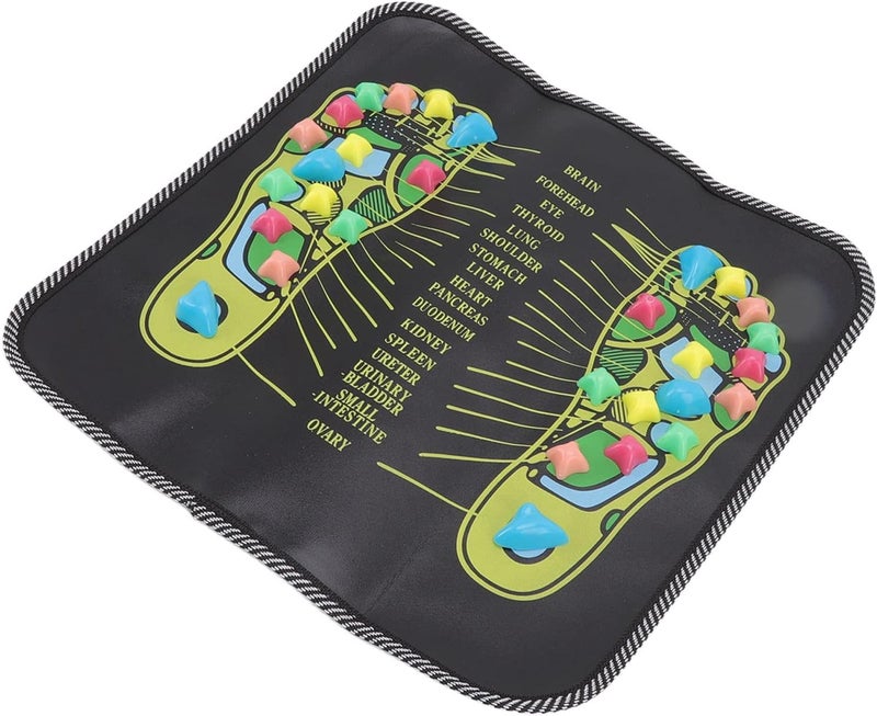 TOPINCN Foot Massage Mat Massage Tools Foot Massagers Pain Relief Simulation Pebble Reflexology Walking Stone Cushion Suitable for Health Care 35  35cm - Image 3