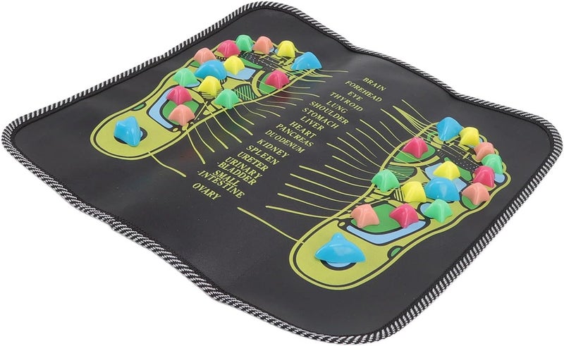 TOPINCN Foot Massage Mat Massage Tools Foot Massagers Pain Relief Simulation Pebble Reflexology Walking Stone Cushion Suitable for Health Care 35  35cm - Image 4
