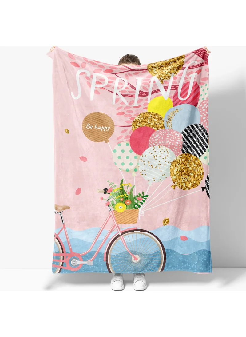 Eray Home Erayshome Balloon Bicycle Pattern Printed Polar TV Blanket