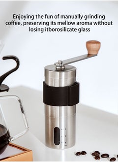 Bincoo 5 Pcs Drip Coffee Coffee Maker Set Includes Manual Coffee Grinder, Gooseneck Kettle, Glass Filter Cup, Coffee Sharing Pot and Filter Paper Suitable for Home Outdoors Office Camping  - Image 4