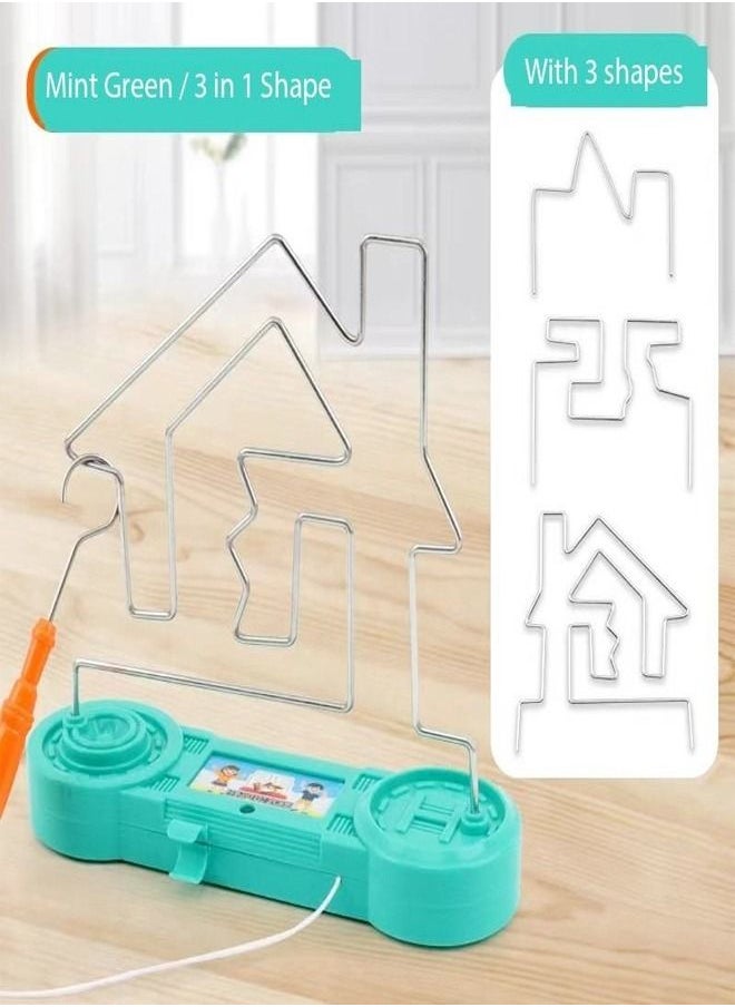 fashionhome - 3 in 1 Shapes Buzz Wire Steady Hand Maze Game Intensive Exercise for Kids - Image 1