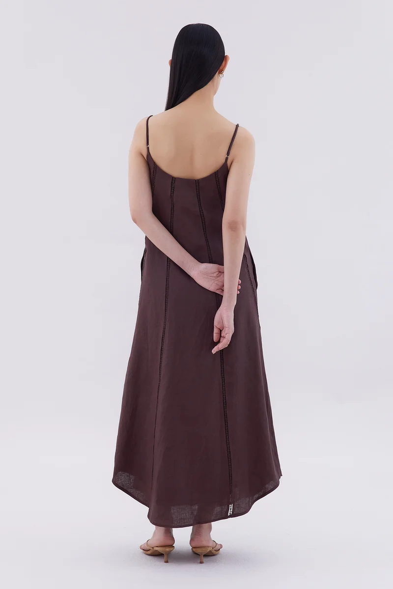 The Editor's Market Palina Lace-Trim Panelled Dress