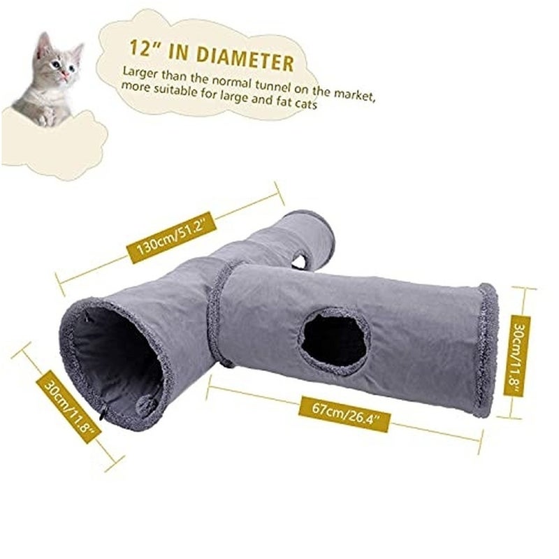 Levesica Collapsible Cat Tunnel Crinkle with Ball M - Image 3
